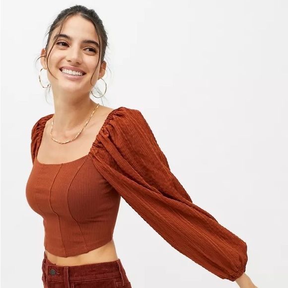 Urban Outfitters Claudia Blouse Brown Medium